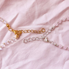 Load image into Gallery viewer, Mermaid Quartz Evil Eye Bracelet: Gold / Pink