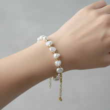 Load image into Gallery viewer, Tarnish Resistant Pearl And Gold Bead Bracelet