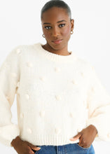 Load image into Gallery viewer, Cream Wool Mix Oversized Knit Jumper