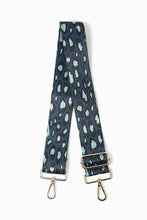 Load image into Gallery viewer, Navy Blue Leopard Print Bag Strap