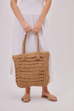 Load image into Gallery viewer, Woven Tote Bag in Natural: Natural