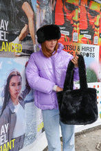 Load image into Gallery viewer, Faux-Fur Fluffy Tote Bag in Black: Black