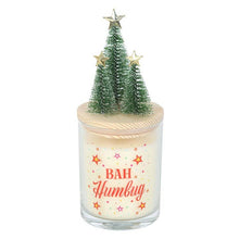 Load image into Gallery viewer, Bah Humbug Orange &amp; Clove Christmas Candle with Tree