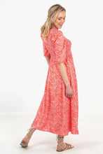 Load image into Gallery viewer, Zebra and Lightning Bolt  Shirred Midaxi Dress in Pink