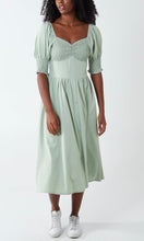Load image into Gallery viewer, Sage Buttoned Midi Dress