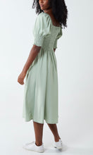 Load image into Gallery viewer, Sage Buttoned Midi Dress