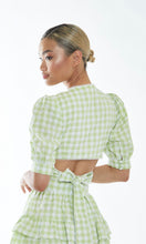Load image into Gallery viewer, Glamorous Green Gingham Top