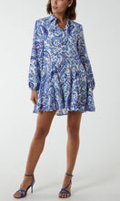 Load image into Gallery viewer, Paisley Shirt Mini Dress