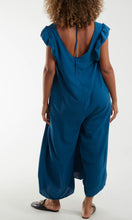 Load image into Gallery viewer, Teal Ruffle Sleeve Wide Leg Jumpsuit