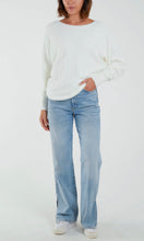 Load image into Gallery viewer, Ivory Fluffy Knit Batwing Jumper