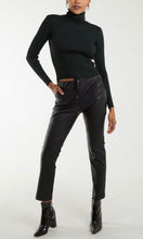 Load image into Gallery viewer, Roll Neck Green Glitter Round Neck Knitted Top