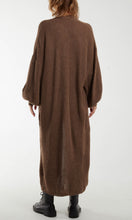 Load image into Gallery viewer, TOFFEE BROWN CHUNKY KNIT LONGLINE CARDIGAN
