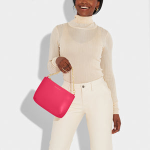 Pink Astrid Chain Clutch