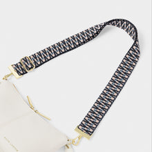 Load image into Gallery viewer, Slate Zig Zag Canvas Bag Strap