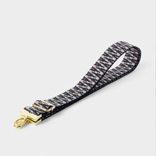 Load image into Gallery viewer, Slate Zig Zag Canvas Bag Strap