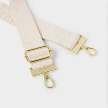 Load image into Gallery viewer, Ecru Zig Zag Canvas Bag Strap