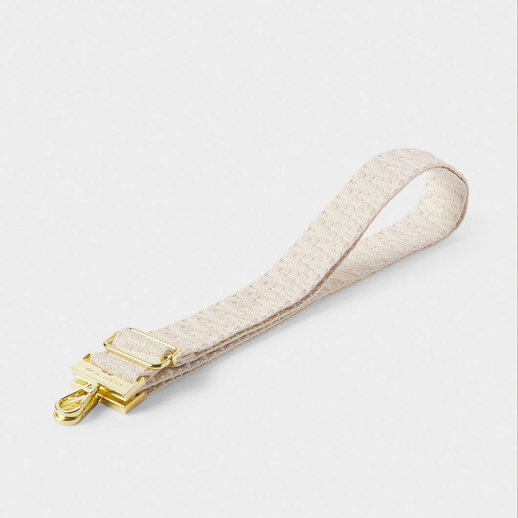Ecru Zig Zag Canvas Bag Strap