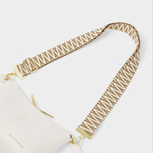 Load image into Gallery viewer, Sand Zig Zag Canvas Bag Strap