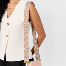 Load image into Gallery viewer, Peony Blush Canvas Bag Strap