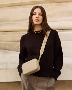 Light Taupe Avery Small Crossbody Bag