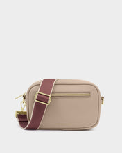 Load image into Gallery viewer, Tipped Stripe Canvas Bag Strap in Rose