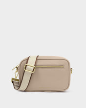 Load image into Gallery viewer, Tipped Stripe Canvas Bag Strap in Cognac