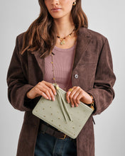 Load image into Gallery viewer, Green Mist Tassel Studded Charm Pouch