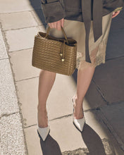 Load image into Gallery viewer, Olive Nova Hand Woven Top Handle Bag