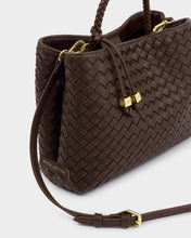 Load image into Gallery viewer, Chocolate Nova Hand Woven Top Handle Bag