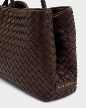 Load image into Gallery viewer, Chocolate Nova Hand Woven Top Handle Bag