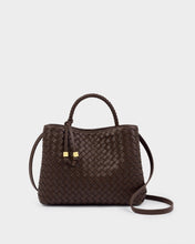 Load image into Gallery viewer, Chocolate Nova Hand Woven Top Handle Bag