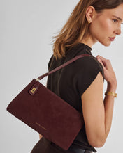 Load image into Gallery viewer, Cherry Orin Twist Lock Suedette Small Shoulder Bag