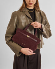 Load image into Gallery viewer, Cherry Orin Top Handle Suedette Crossbody Bag