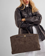 Load image into Gallery viewer, Chocolate Orin Suedette Tote Bag