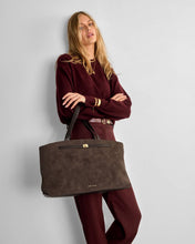 Load image into Gallery viewer, Chocolate Orin Suedette Tote Bag