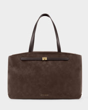 Load image into Gallery viewer, Chocolate Orin Suedette Tote Bag