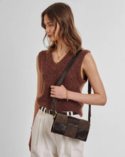 Load image into Gallery viewer, Chocolate Taya Suedette Crossbody Bag