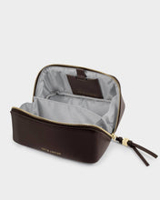 Load image into Gallery viewer, Bitter Chocolate Fold-Out Mirror Makeup Bag