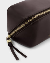 Load image into Gallery viewer, Bitter Chocolate Fold-Out Mirror Makeup Bag