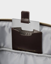 Load image into Gallery viewer, Bitter Chocolate Fold-Out Mirror Makeup Bag