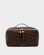 Load image into Gallery viewer, Chocolate Leopard Soho Large Makeup &amp; Wash Bag
