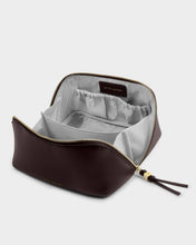 Load image into Gallery viewer, Bitter Chocolate Soho Medium Makeup &amp; Wash Bag