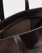 Load image into Gallery viewer, Chocolate Taya Hand Woven Suedette Tote Bag
