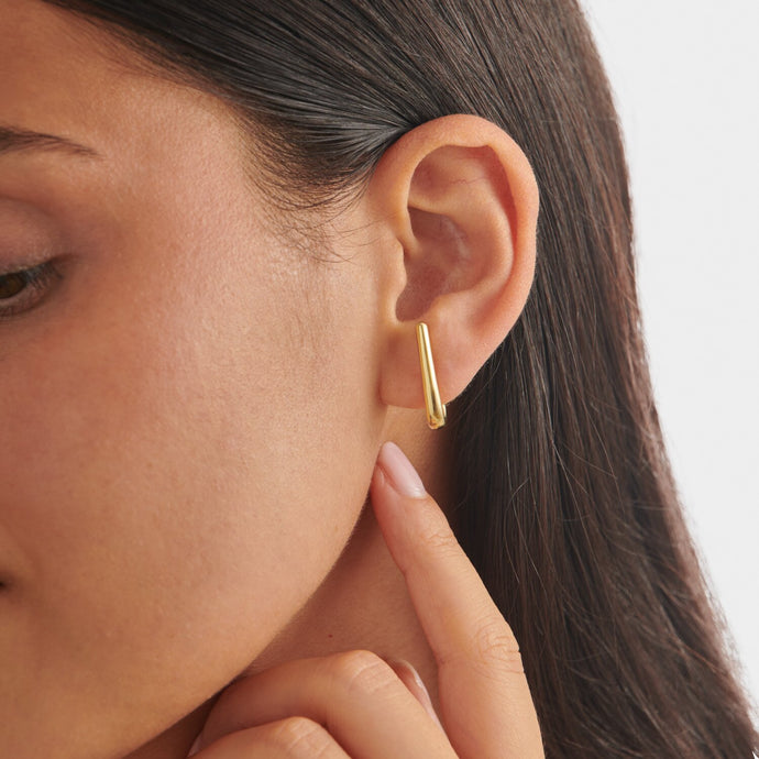 Izi Waterproof Gold Huggie Earrings