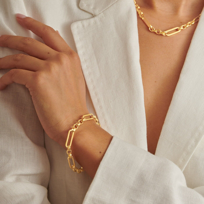 Kiki Waterproof Gold Link Bracelet