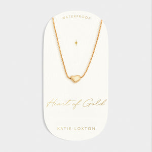 'Heart Of Gold' Charm Necklace in Gold