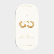 Load image into Gallery viewer, &#39;You Shine&#39; Waterproof Gold Hoop Earrings