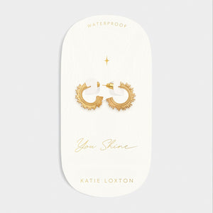 'You Shine' Waterproof Gold Hoop Earrings