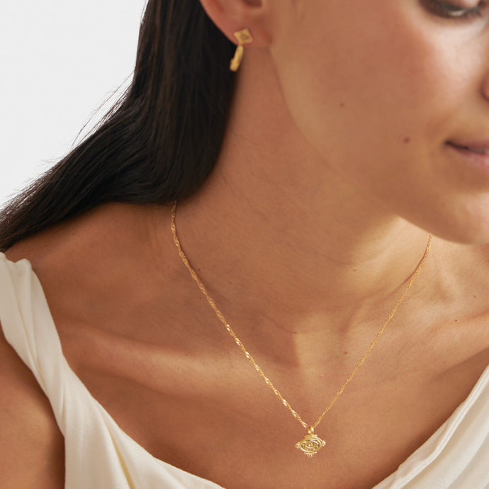 'Protection' Waterproof Gold Charm Necklace