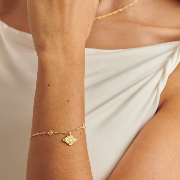 'Protection' Waterproof Gold Charm Bracelet